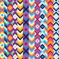 Multicolor ethnic stripe pattern