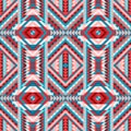 Multicolor ethnic tribal seamless pattern aztec style Royalty Free Stock Photo