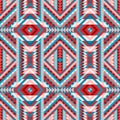 Multicolor ethnic tribal seamless pattern aztec style