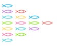 Multicolor fishes shoal, diversity