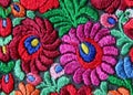 Multicolor floral hand embroidery pattern