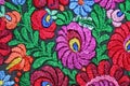 Multicolor floral hand embroidery pattern Royalty Free Stock Photo