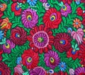 Multicolor floral hand embroidery pattern