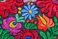 Multicolor floral hand embroidery pattern Royalty Free Stock Photo