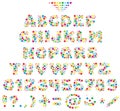 Multicolor font for children Royalty Free Stock Photo