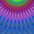 Multicolor fractal sun rays