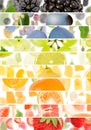 Multicolor Fruit Abstract Stripe Mix Royalty Free Stock Photo