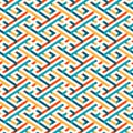 Multicolor geometric maze seamless pattern