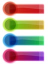 Multicolor glass banners