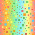 Multicolor glossy square pattern. Seamless vector background Royalty Free Stock Photo