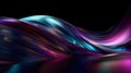 Multicolor glowing drapery metal dynamic wave, gradient color texture, modern, luxury, futuristic abstract background. Generative