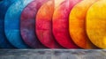 Multicolor gradient abstract circular shapes background Royalty Free Stock Photo