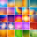 Multicolor Gradient mesh vector background set Royalty Free Stock Photo