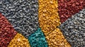 multicolor gravel flat surface texture backgr ai generated Royalty Free Stock Photo