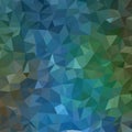 Multicolor green, blue polygonal illustration, which consist of triangles. Geometric background in Origami style with Royalty Free Stock Photo