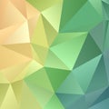 Multicolor green, yellow, orange polygonal illustration, which consist of triangles. Royalty Free Stock Photo