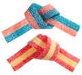 Multicolor gummy candy (licorice) band set Royalty Free Stock Photo