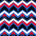 Multicolor hand drawn pattern zigzag Royalty Free Stock Photo