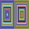 Multicolor horizontals blurs squares