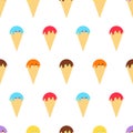 Multicolor ice cream pattern Royalty Free Stock Photo