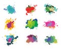 Multicolor ink splatter as graphical design element