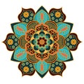 Multicolor intricate mandala pattern