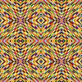 Multicolor kaleidoscope seamless background with optical effect