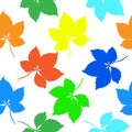 Multicolor leaves Seamless Pattern