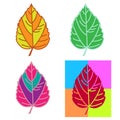 Multicolor leaves set