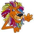 Multicolor lion