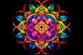 multicolor mandala, AI generated