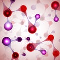 Multicolor molecules vector for fabric paper and web design on blured background Royalty Free Stock Photo