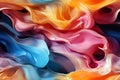 Multicolor neon fluid texture, colorfull splash paint, liquid. Abstract colored bright background with multicolor fluid paint