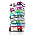 Multicolor office folders with label Quality