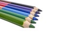 multicolor pencils isolated on the white