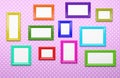 Multicolor picture frames Royalty Free Stock Photo