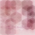 Multicolor pink polygonal illustration made up of hexagons. Hexagonal design for your business.