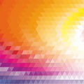 Multicolor pink, yellow, orange geometric rumpled triangular low poly style gradient illustration graphic background. Vector Royalty Free Stock Photo