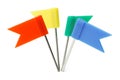 Multicolor plastic flag pins Royalty Free Stock Photo