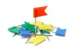 Multicolor plastic flag pins Royalty Free Stock Photo