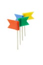 Multicolor plastic flag pins Royalty Free Stock Photo