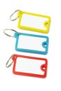 Multicolor plastic key labels