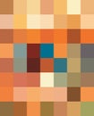 Multicolor Polychrome Mosaic background. Abstract colorful decorative ornate pixel grid pattern.