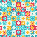 Multicolor Quatrefoil Lattice Pattern, seamless
