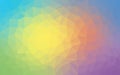 Multicolor rainbow low poly background. Abstract random vector background from triangles. Polygonal texture