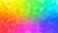 Multicolor rainbow low poly background. Abstract random vector background from triangles. Polygonal texture