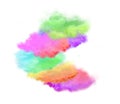 Multicolor rainbow smoke. Abstract smoke background isolated Royalty Free Stock Photo