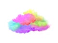 Multicolor rainbow smoke. Abstract smoke background isolated Royalty Free Stock Photo