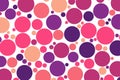 Multicolor random size circles mosaic dots
