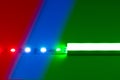 multicolor rgb led light strip in aluminum channel diffuser Royalty Free Stock Photo